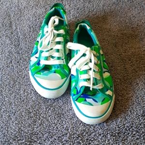 Beautiful Green/Blue/White Coach Shoes